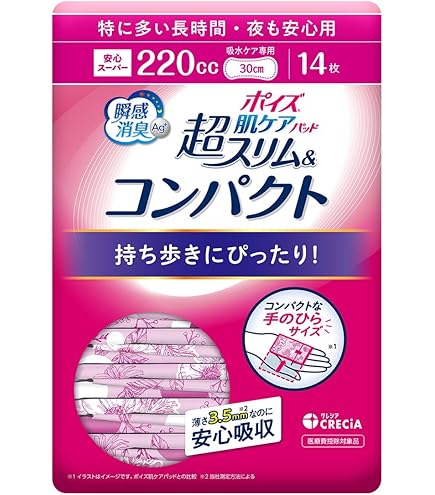 Amazon | 日本製紙クレシア ポイズ肌ケアパッド 超スリム＆コンパクト