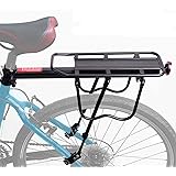 自転車荷台 リアキャリア 後付け 荷物ラック 耐荷重 伸縮自在 簡単取付け アルミニウム合金素材 バイクラック マウンテンバイク