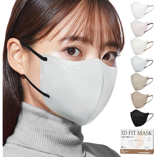 Amazon.co.jp: 【小顔·夏用】3D立体 小さめ 黒マスク カラー 耳