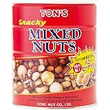 東洋ナッツ食品 スナッキーミックスナッツ缶 650g