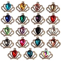 Amazon | speed mao かわいい キラキラ 王冠 クラウン デコパーツ 19色