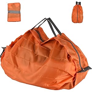 Muslish エコバッグ 折りたたみ コンビニ袋 軽量 大容量 防水素材 コンパクト 丈夫 便利 収納 買い物バッグ…