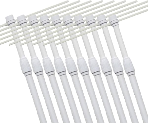 【Corporate Name Required Product】【10-Piece Set】Nobori-ya Kobo Nobori Standard 3m Pole (2-Stage Extendable) White 398 Nobori Pole - 1