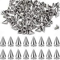 Amazon.co.jp: [ease] コニカル スタッズ 鋲 9mm シルバー 100個 パン