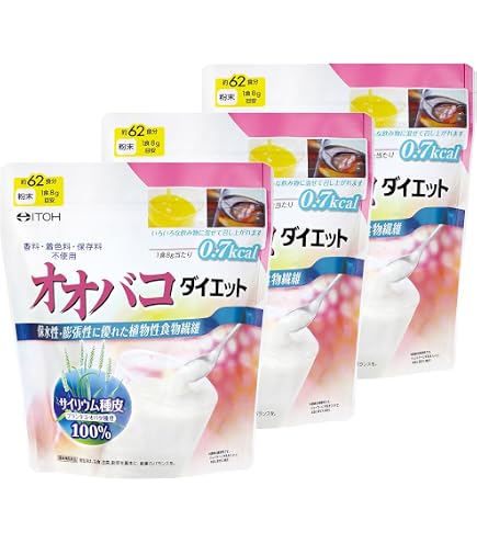 Amazon.co.jp: 【3個】井藤漢方製薬 オオバコダイエット約62日 500gx3