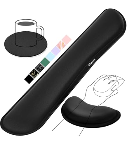 Poggiapolsi Belkin Waverest Per Tastiera F8E263-BLK, Antistress, Nero Chiaro