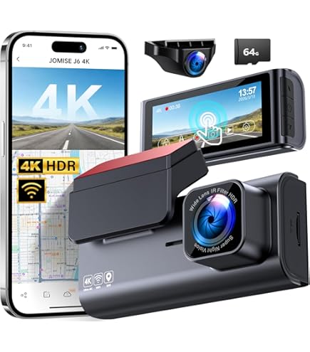 Amazon.co.jp: JADO ドライブレコーダー 小型 4K前後カメラ搭載
