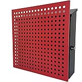 おしゃれな郵便ポスト郵便受けmailbox大型 鍵付きレッド赤色ポストpm207