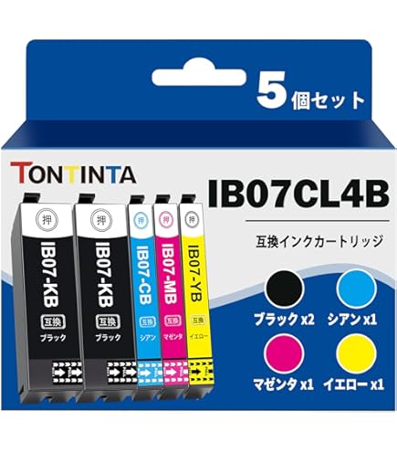 Amazon.co.jp: エプソン用 IB07 IB07CL4B 互換 インクカートリッジ