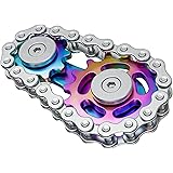 VOFOLEN フィジェットトイ ストレス解消 グッズ ハンドスピナー 自転車用チェーン メッキ カラフルな色 かっこいい メタルフィジェット 高級 滑らかなベアリング 取り外し可能 ステンレス感覚おもちゃ おもしろ ストレス発散 暇つぶし 大人 手