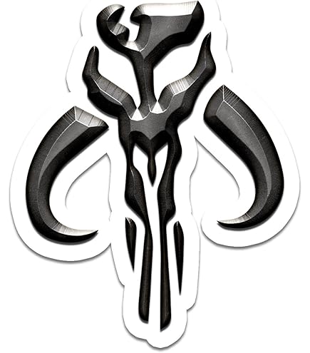 Star Wars Logo Sticker Star Wars Mandalorian Crest Boba Fett Car