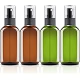 Teenitor プラスチック製 遮光スプレーボトル アルコール対応 80ml 霧吹き スプレー容器 アルコール 耐性 4本セット キャップ付 詰め替え容器 携帯用 香水入れ 小分け用