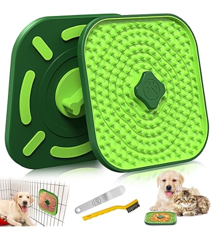 2 Pack Stainless Steel Lick Mat For Dogs & Cats - Large Slow Feeder Mat For Anxiety, Bath Time, & Boredom