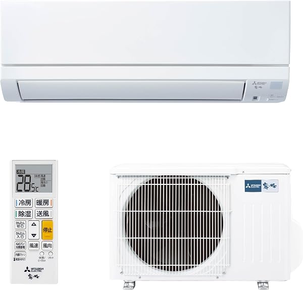 三菱電機 Mitsubishi エアコン 霧ヶ峰 GEシリーズ 6畳 MSZ-GE2225-W 100V スタンダードモデル フロアアイ はずせるボディ ピュアホワイト - 1