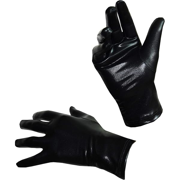 Metallische Fingerlose Handschuhe Für Damen – Elastisch, Glänzend Für Halloween, Cosplay & Partys