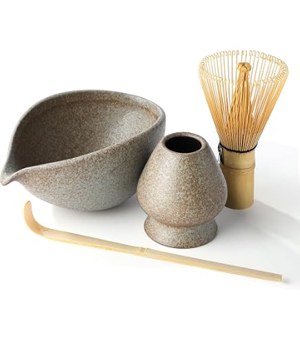 Amazon｜美濃焼 抹茶碗 ギフトセット 木箱入 窯変釉薬 金麗 茶色 約