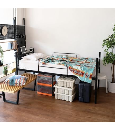 Amazon｜ロフトベッド シングル セミダブル対応 高さ90cm 耐荷重200kg