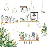 ウォールステッカー おしゃれ たんぽぽ 花 木 鉢植え 壁紙シール ウォールペーパー 植物 剥がせる 防水 PVC素材 インテリア DIY シール 北欧風 部屋飾り (たんぽぽや鉢植え)
