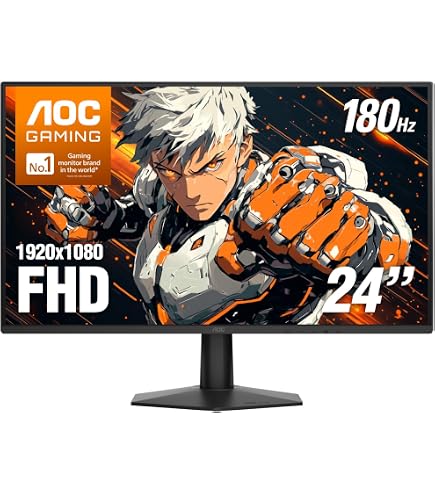 Amazon.co.jp: AOC 24インチ 湾曲ゲーミングモニター FHD 1080P 180Hz