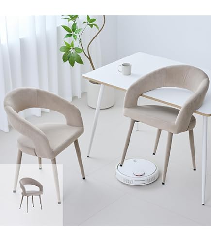 Amazon｜Laiqianle ダイニングチェア 2脚セット 椅子 白 PUレザー座面