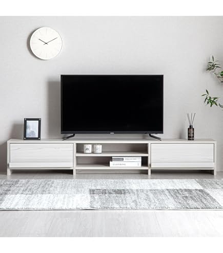 Amazon.co.jp: テレビ台 ローボード 北欧 オークホワイト ホワイト