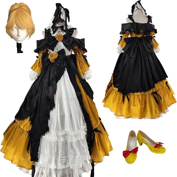 悪ノ娘 コスプレ衣装 鏡音リン ウィッグ付き Amazon.co.jp: [FUREETAE] M 鏡音リン & 悪ノ娘 コスプレ衣装