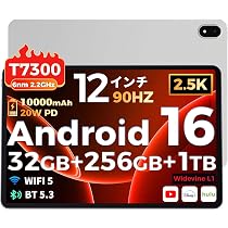 Amazon.co.jp: 【2026初登場 2.5K Android16 タブレット 12インチ】高