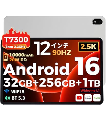 Amazon.co.jp: P12PRO Android16 タブレット 12インチ 120Hz GeminiAI