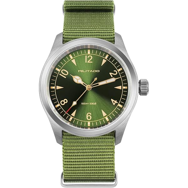 Amazon.co.jp: Militado ML05 38mm VH31 クォーツウォッチ - ドーム型