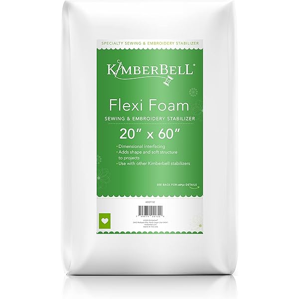 Kimberbell Wash Away Sticky Back Stabilizer, 12”x5 Yd Roll, Water