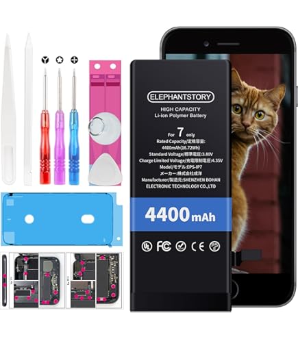 Amazon | ElephantStory For iphone バッテリー 交換用 大容量 4400mAh