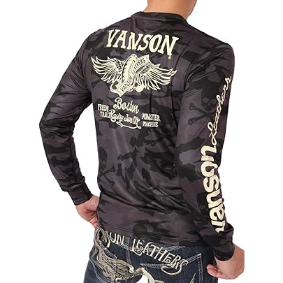 Amazon | [バンソン] スカル ロンT NVLT-2411 長袖Tシャツ ベア天