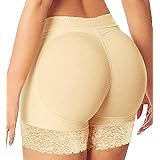[KOLCY] 美尻ショーツ レディース シームレスバットリフター パッド入り ヒップアップ ガードル シリコンパンツインナ 補正下着 スリムリフト S