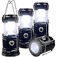 Collapsible Portable LED Camping Lantern XTAUTO Lightweight Waterproof Solar USB Rechargeable LED Flashlight Survival Kits fo