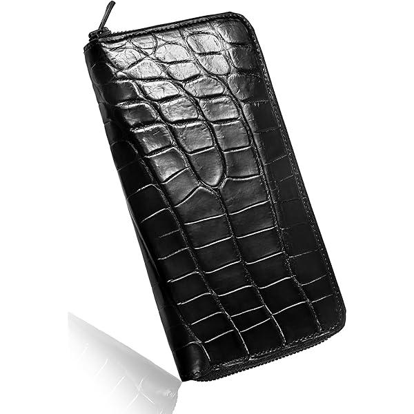 Amazon | 【ヘンローン社製】 クロコダイル 財布 本物 ブラック 束入れ
