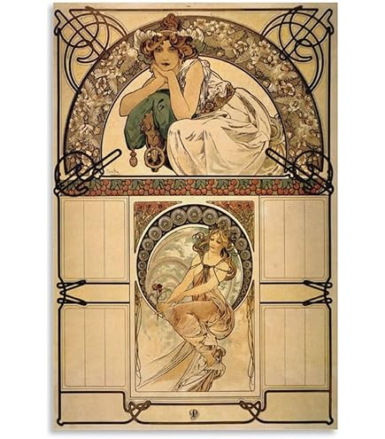 Amazon.co.jp: アートポスター 【世界の名画】 ミュシャ 壁紙 ポスター