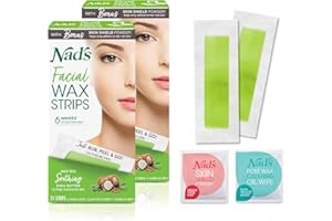 Nad's Facial Wax Strips, Fragrance free, 24 Count (Pack of 2)