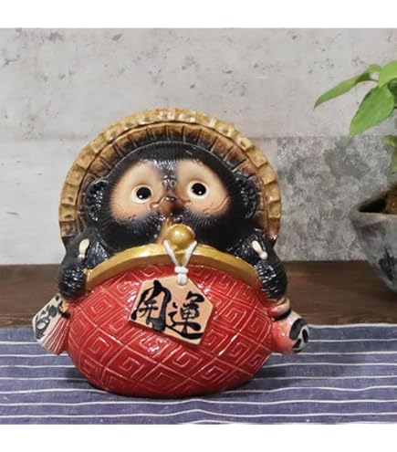 Amazon.co.jp: 信楽たぬき 開運お願い狸 7号 [21 x 15 x 22cm] 信楽焼