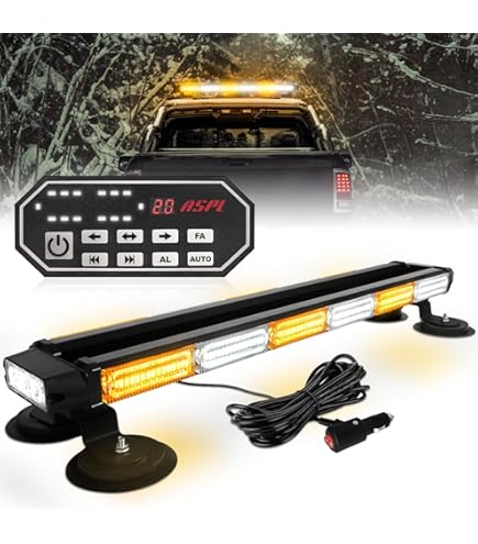 Xprite 31" Amber LED Warning Light Bar – 28W, IP65 Waterproof, Roof/Front/Rear Mount