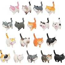 Amazon.co.jp: 置物 猫 グッズ ネコちゃん 18PCS ミニチュア 動物 