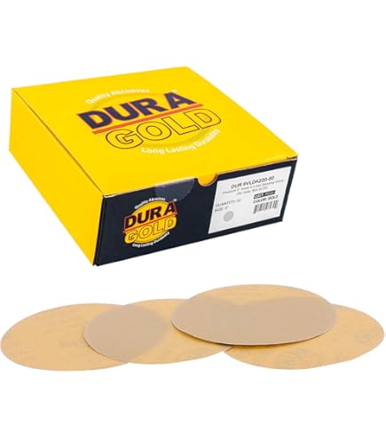 Dura-Gold Pro Series 6" Round-Shaped Hand Sanding Block Pad Hook Loop Psa Da Discs 2 Pack Sandpaper Conversion Adapter Automotive Car Sand Wood Woodwo