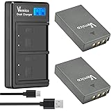 Vemico BLS-5/BLS-50 バッテリー 充電器2個大容量1150mAh互換バッテリー Type-c USB LCD付き充電器 対応機種 Olympus BLS5/BLS50/OM-D E-M10 Mark III/OM-D E-M10 M