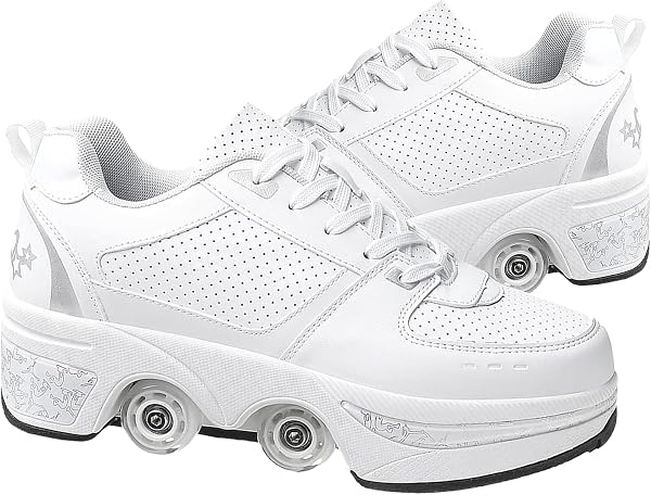 Deformation Roller Skates Roller Shoes for Kids Girls, Roller Skates for Adults, Roller Shoes with Invisible Wheels Suitable for Outdoor Sports, Can be Given as a Gift for Coming-of-Age Ceremonies - 1
