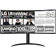 LG ウルトラワイドモニター 34WR55QC-B / 34インチ / UltraWide / 3440×1440 / 曲面 / 100Hｚ / FreeSync/アンチグレア / HDR10/ USB Type-C(PD65W) / Display