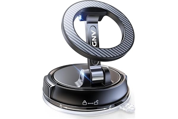 Smartphone Holder, Car Magnet, Vacuum Gel Suction Cup + Strong Combination of Magnetic Power, Stable, Mag-safe, Car Mount, 24