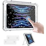 ATiC タブレットお風呂ケース 耐水ケース タブレット/スマホ兼用 厚さ9mm/11inまでに対応 壁掛けタブレットスタンド 360°回転 防霧 貼り付けタイプ タッチパネル操作可能 浴室 洗面所 トイレ キッチン 動画鑑賞 iPad 第10世代 