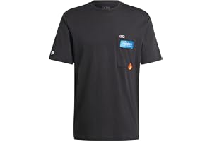Adidas JTM10 Men's Short Sleeve T-Shirt, Remoji Pockets, Graphic Short Sleeve T-Shirt