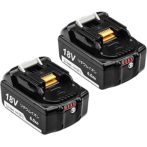 Boetpcr BL1860B マキタ18vバッテリー マキタ18v マキタバッテリー 18v マキタ 18v バッテリー BL1860B 6.0ah 2個セットマキタ互換バッテリー18v BL1860B互換 マキタ互换バッテリー マキタバッテリー 6.0Ah 18vバッテリー 2個セット LED残量表示 電動工具専用 バッテリー BL1830 / BL1840 / BL1850 / BL1860 対応 PSE認証取得済み 一年品質保証 無料交換可能