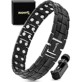 MagnetRX® Ultra Strength Magnetic Bracelet - Magnetic Bracelets for Men - Adjustable Length with Sizing Tool (Black)