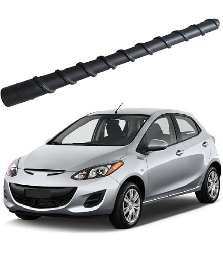 7 Inch Car Antenna Mast For 2004-2012 Mazda 3, 5, 6, CX-7 - AM/FM Radio Rubber Antenna, Car Wash Proof, Black